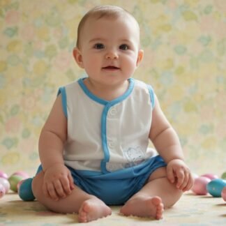 Blue & White Diaper Set