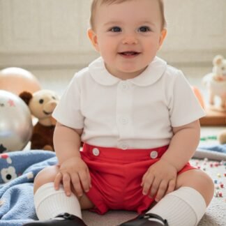 The Crimson Boys Button on Shorts
